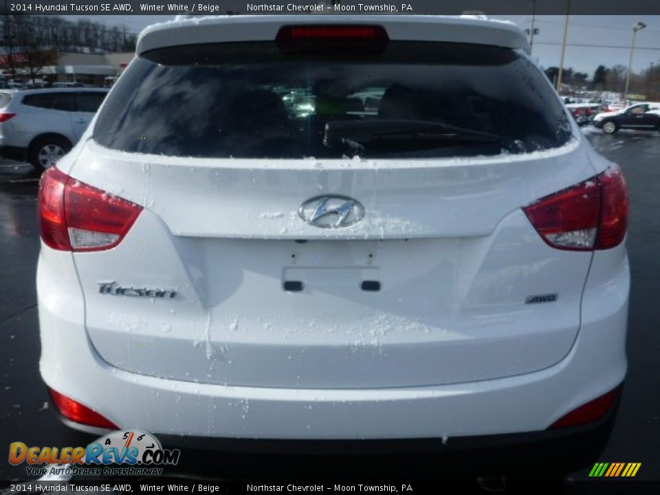 2014 Hyundai Tucson SE AWD Winter White / Beige Photo #4