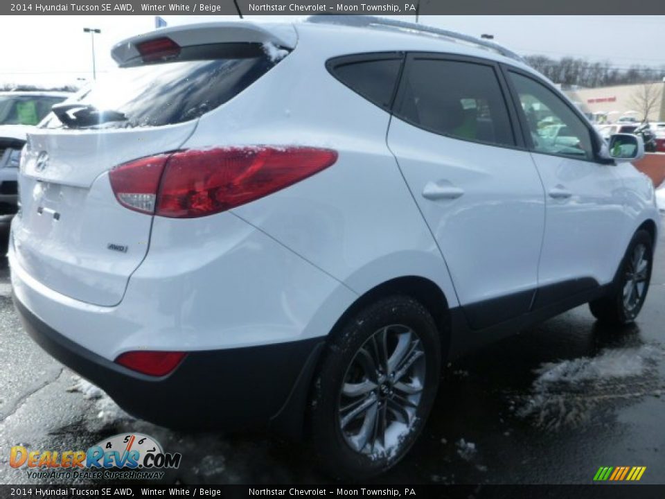 2014 Hyundai Tucson SE AWD Winter White / Beige Photo #6