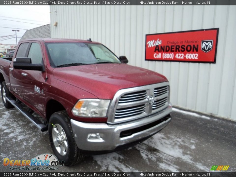 2015 Ram 2500 SLT Crew Cab 4x4 Deep Cherry Red Crystal Pearl / Black/Diesel Gray Photo #1