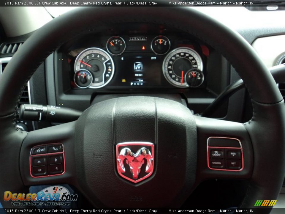 2015 Ram 2500 SLT Crew Cab 4x4 Deep Cherry Red Crystal Pearl / Black/Diesel Gray Photo #7