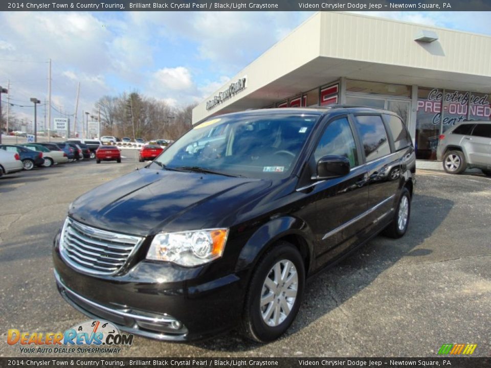 2014 Chrysler Town & Country Touring Brilliant Black Crystal Pearl / Black/Light Graystone Photo #7