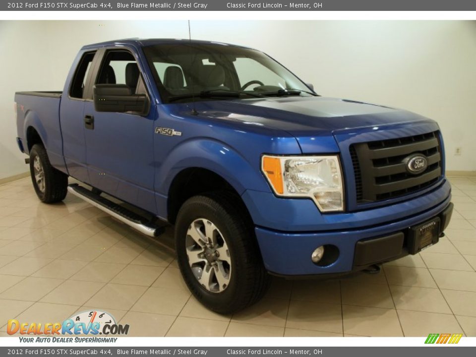 2012 Ford F150 STX SuperCab 4x4 Blue Flame Metallic / Steel Gray Photo #1