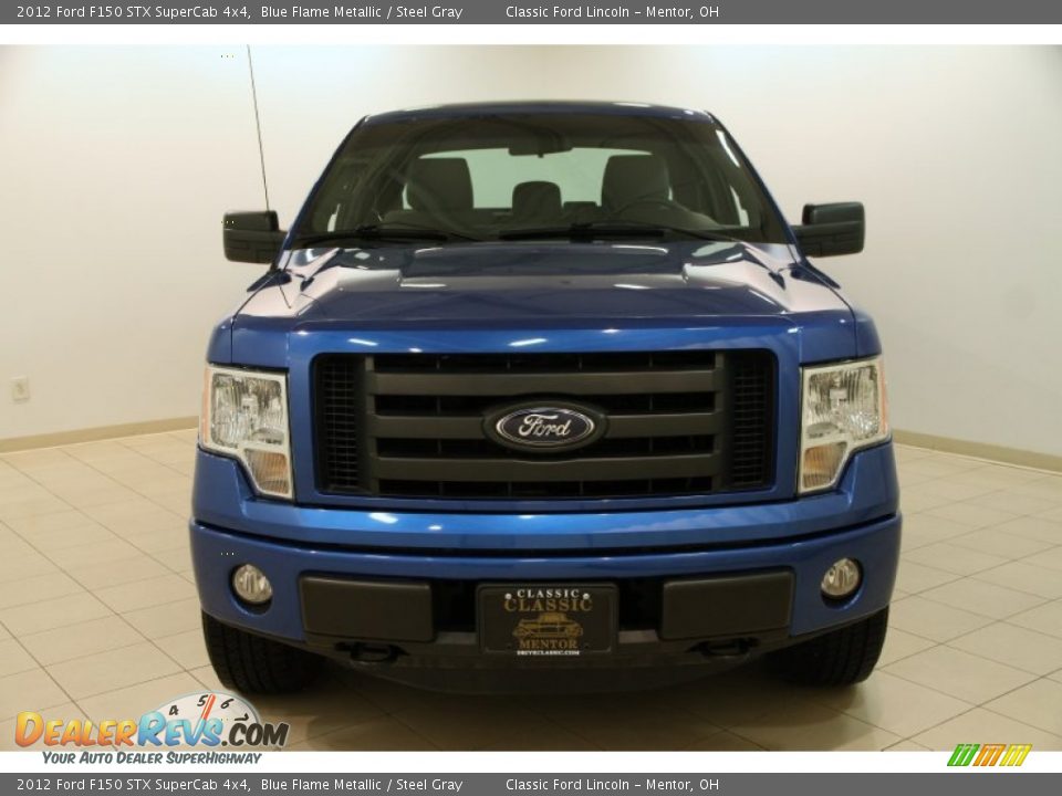 2012 Ford F150 STX SuperCab 4x4 Blue Flame Metallic / Steel Gray Photo #2