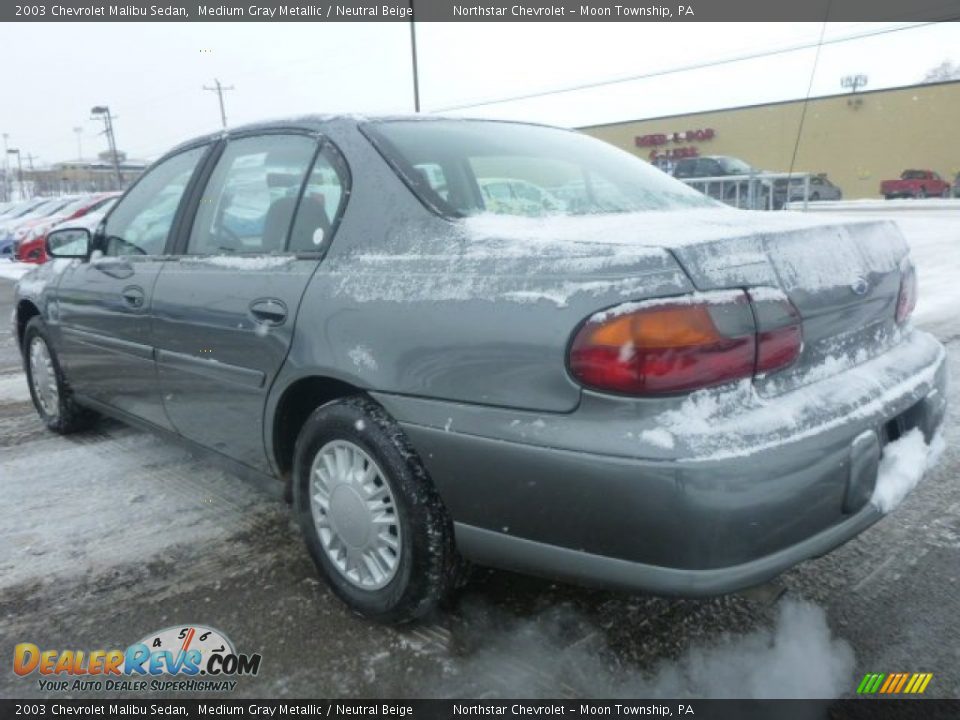 2003 Chevrolet Malibu Sedan Medium Gray Metallic / Neutral Beige Photo #2