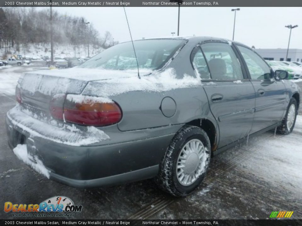 2003 Chevrolet Malibu Sedan Medium Gray Metallic / Neutral Beige Photo #4