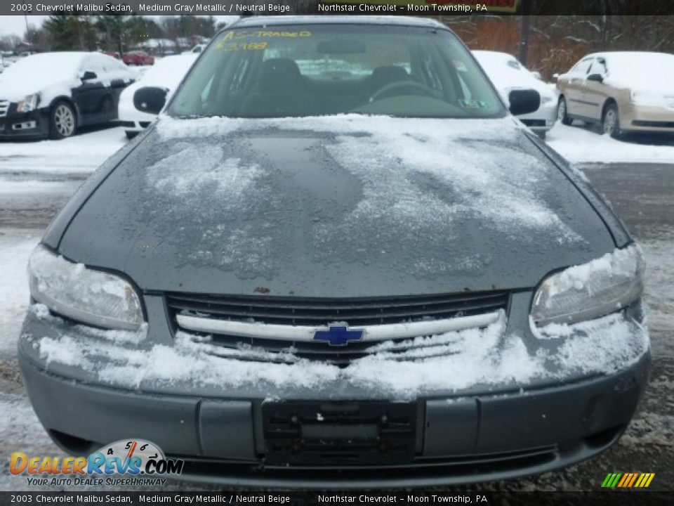 2003 Chevrolet Malibu Sedan Medium Gray Metallic / Neutral Beige Photo #6