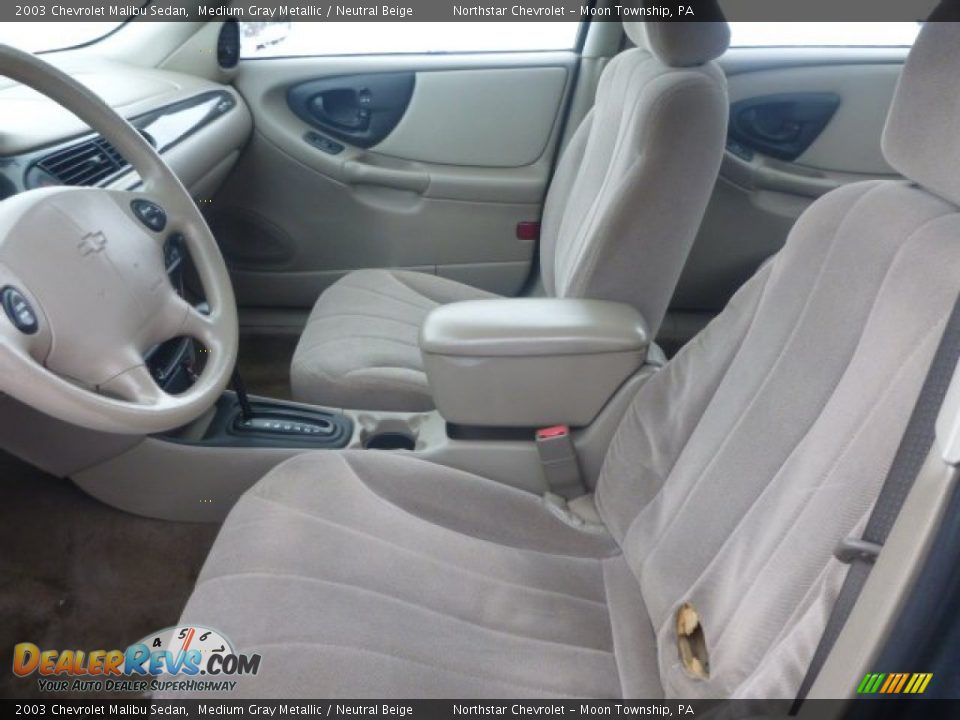 2003 Chevrolet Malibu Sedan Medium Gray Metallic / Neutral Beige Photo #8