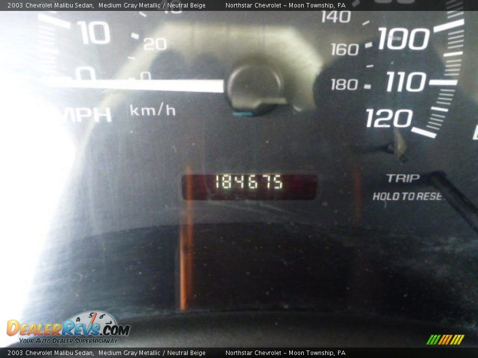 2003 Chevrolet Malibu Sedan Medium Gray Metallic / Neutral Beige Photo #14