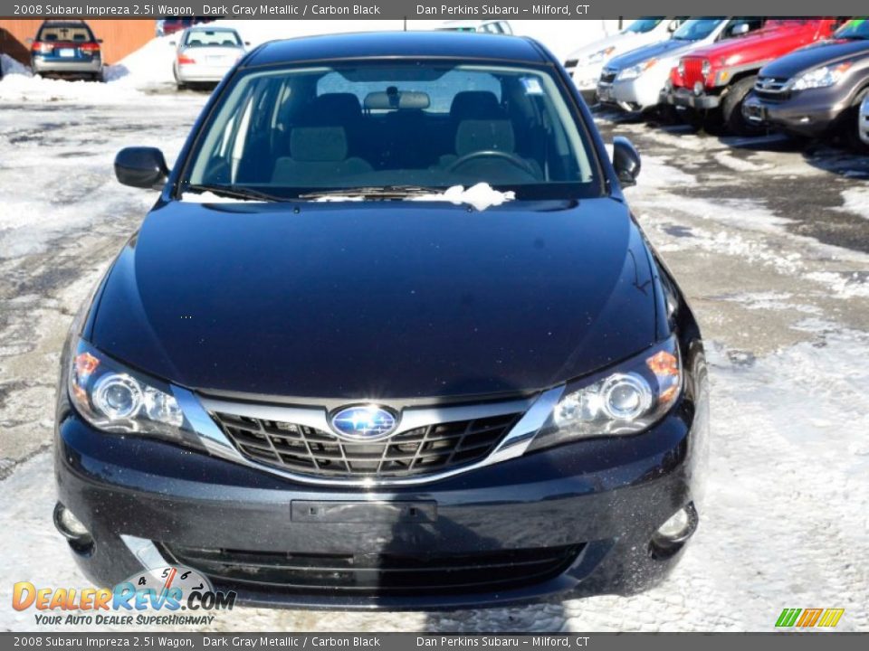 2008 Subaru Impreza 2.5i Wagon Dark Gray Metallic / Carbon Black Photo #2