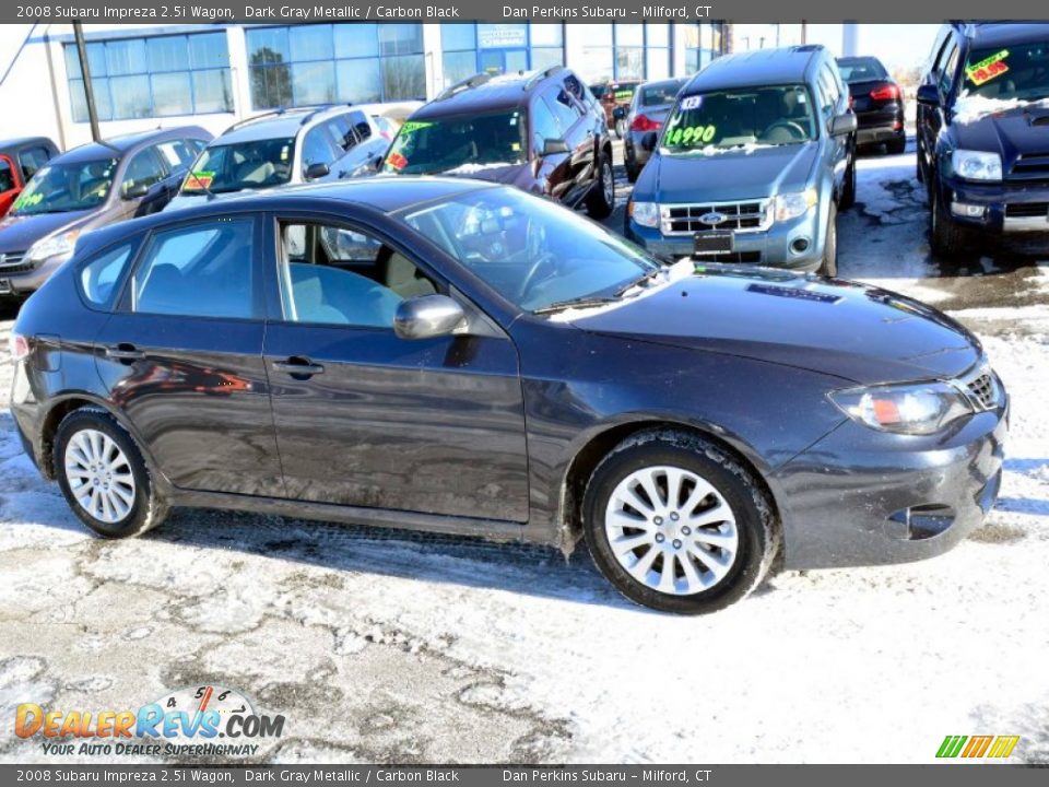 2008 Subaru Impreza 2.5i Wagon Dark Gray Metallic / Carbon Black Photo #4