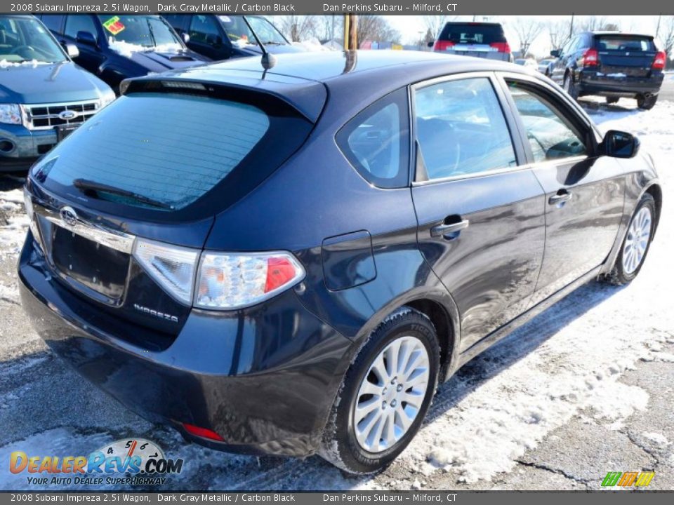 2008 Subaru Impreza 2.5i Wagon Dark Gray Metallic / Carbon Black Photo #6