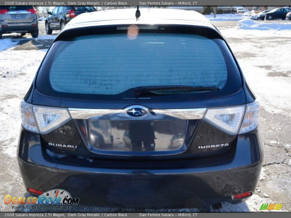 2008 Subaru Impreza 2.5i Wagon Dark Gray Metallic / Carbon Black Photo #7