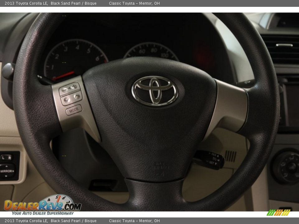 2013 Toyota Corolla LE Black Sand Pearl / Bisque Photo #6