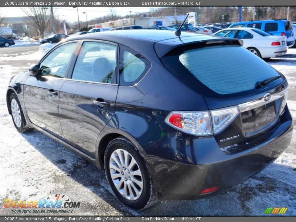 2008 Subaru Impreza 2.5i Wagon Dark Gray Metallic / Carbon Black Photo #10