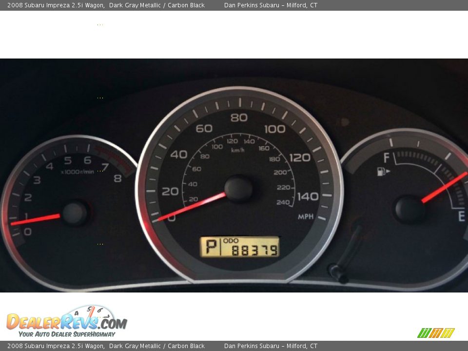 2008 Subaru Impreza 2.5i Wagon Dark Gray Metallic / Carbon Black Photo #15
