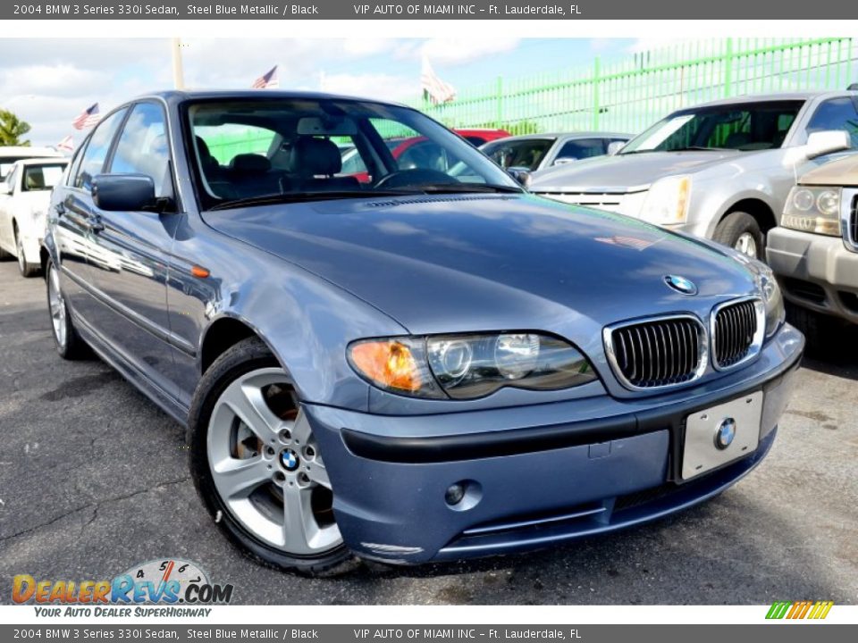 2004 BMW 3 Series 330i Sedan Steel Blue Metallic / Black Photo #1