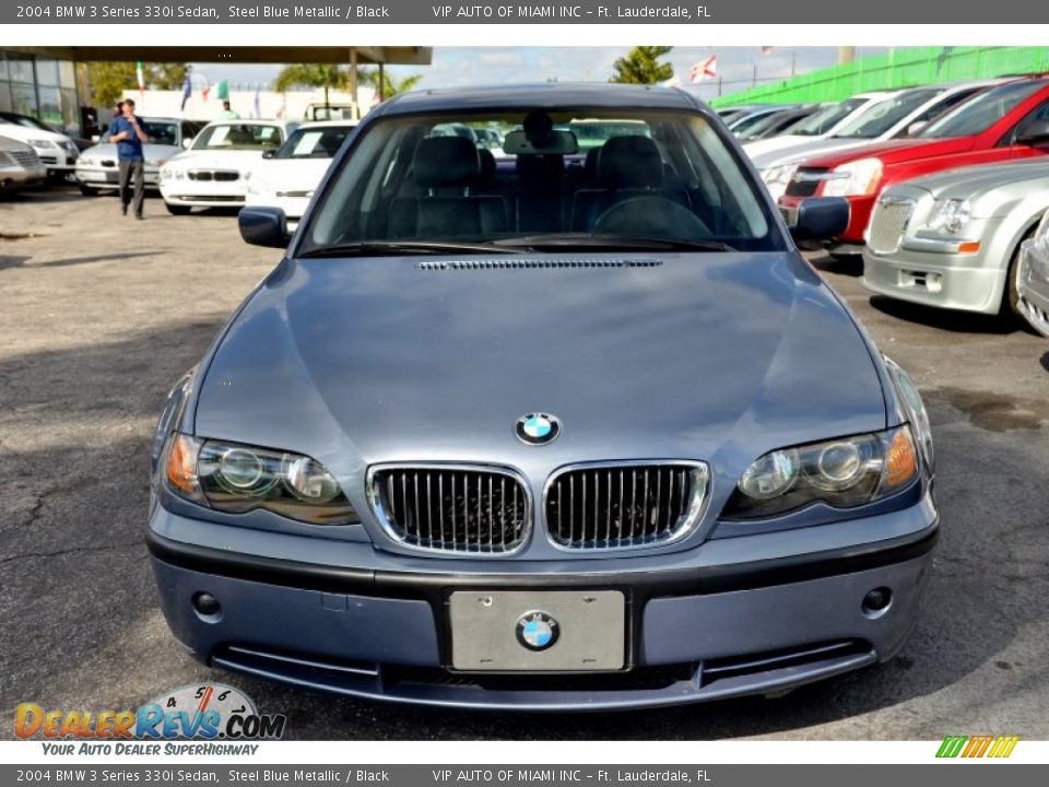 2004 BMW 3 Series 330i Sedan Steel Blue Metallic / Black Photo #6