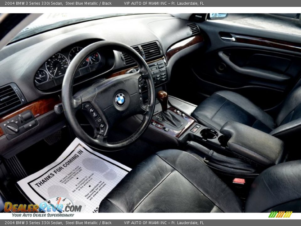 Black Interior - 2004 BMW 3 Series 330i Sedan Photo #8