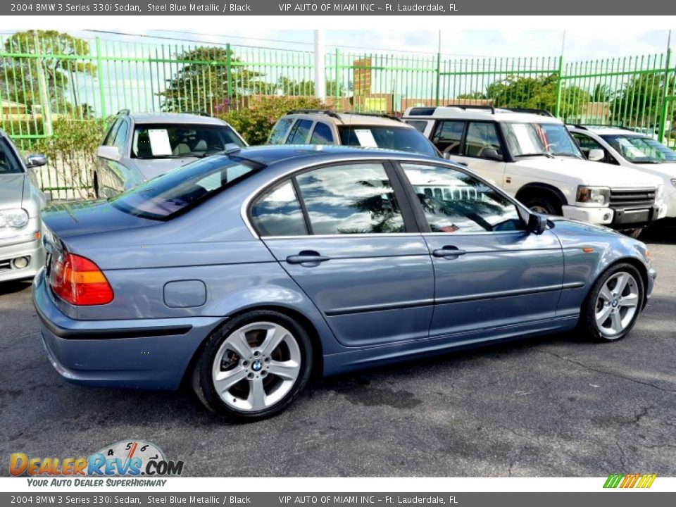 2004 BMW 3 Series 330i Sedan Steel Blue Metallic / Black Photo #9