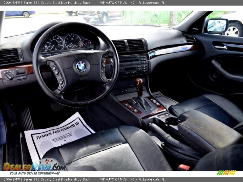 Black Interior - 2004 BMW 3 Series 330i Sedan Photo #13