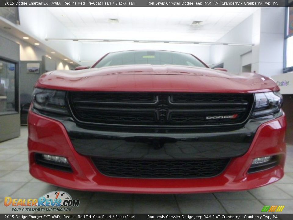 2015 Dodge Charger SXT AWD Redline Red Tri-Coat Pearl / Black/Pearl Photo #2