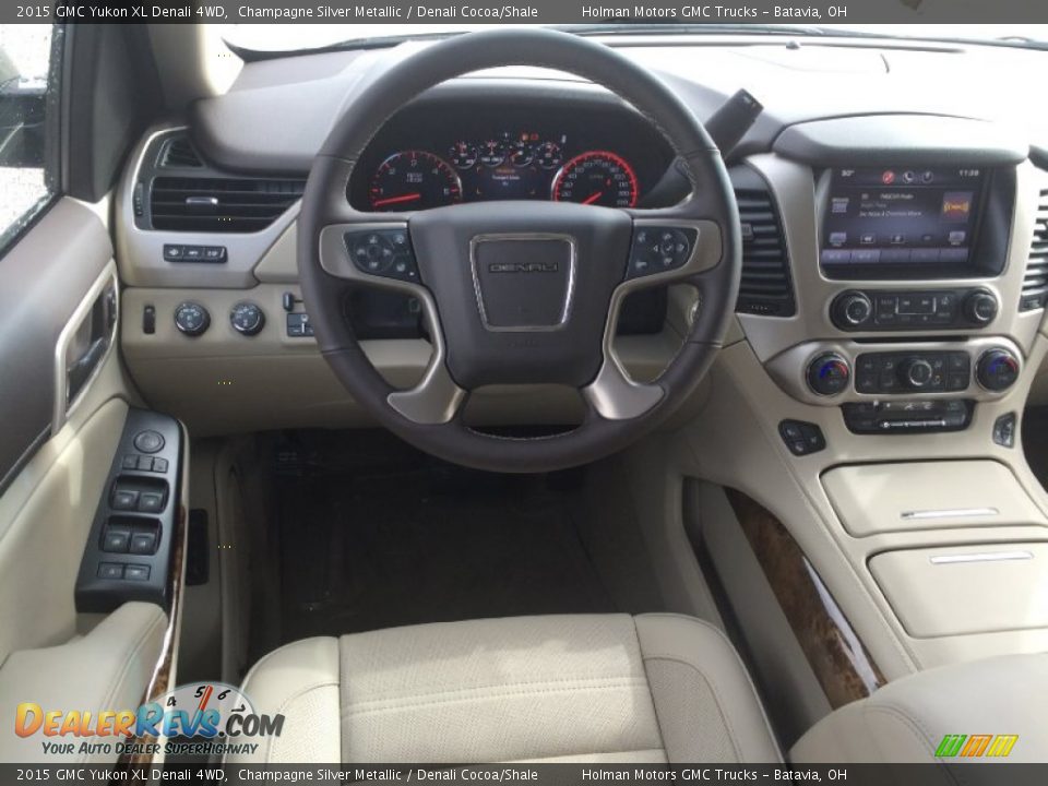 2015 GMC Yukon XL Denali 4WD Champagne Silver Metallic / Denali Cocoa/Shale Photo #24