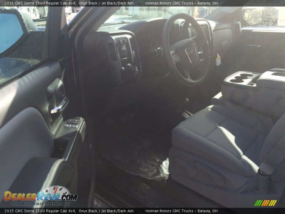 2015 GMC Sierra 1500 Regular Cab 4x4 Onyx Black / Jet Black/Dark Ash Photo #4