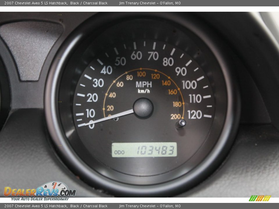 2007 Chevrolet Aveo 5 LS Hatchback Black / Charcoal Black Photo #14