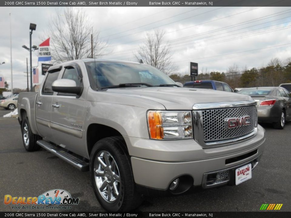 2008 GMC Sierra 1500 Denali Crew Cab AWD Silver Birch Metallic / Ebony Photo #1