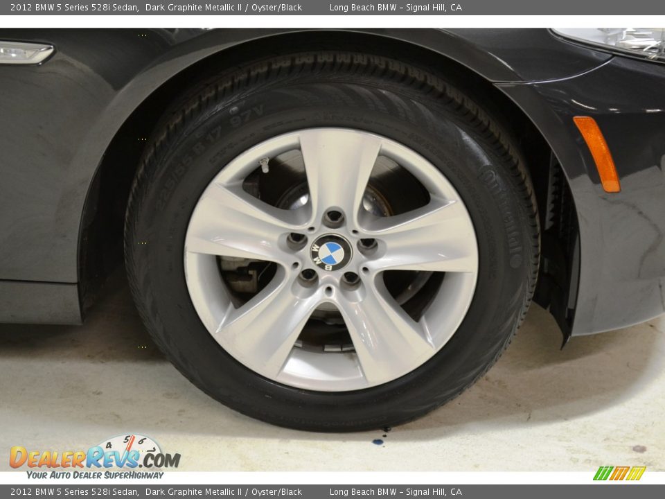 2012 BMW 5 Series 528i Sedan Dark Graphite Metallic II / Oyster/Black Photo #3
