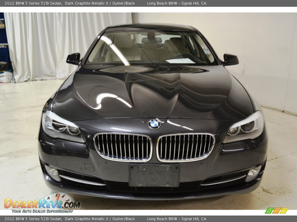 2012 BMW 5 Series 528i Sedan Dark Graphite Metallic II / Oyster/Black Photo #4