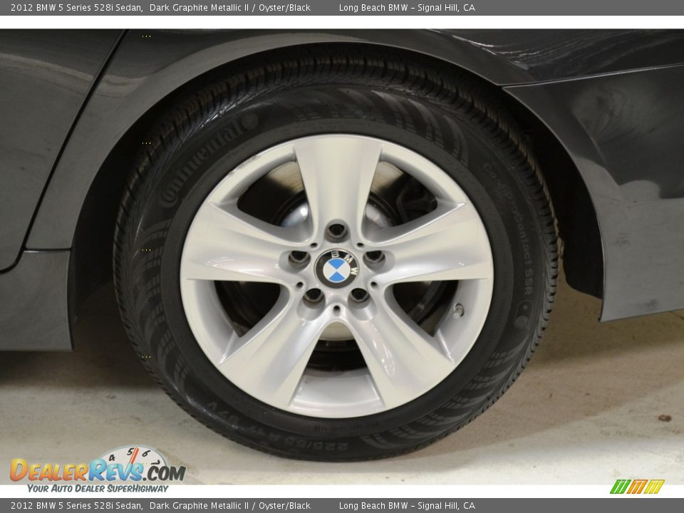 2012 BMW 5 Series 528i Sedan Dark Graphite Metallic II / Oyster/Black Photo #8