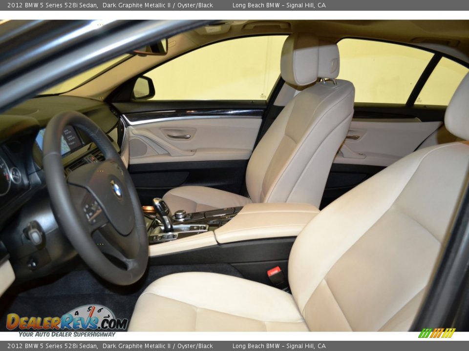 2012 BMW 5 Series 528i Sedan Dark Graphite Metallic II / Oyster/Black Photo #13