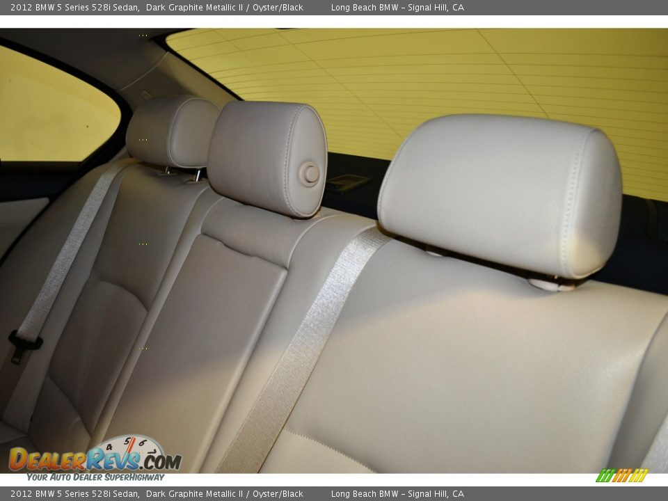 2012 BMW 5 Series 528i Sedan Dark Graphite Metallic II / Oyster/Black Photo #17