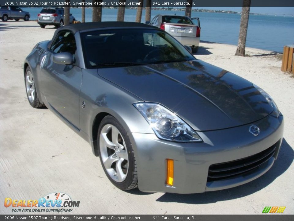 2006 Nissan 350Z Touring Roadster Silverstone Metallic / Charcoal Leather Photo #19
