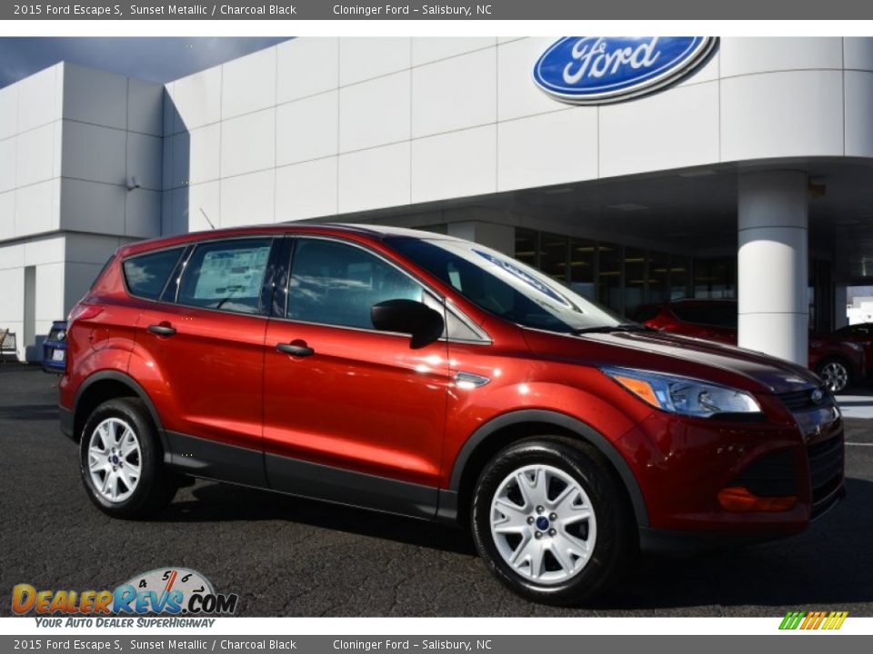 2015 Ford Escape S Sunset Metallic / Charcoal Black Photo #1