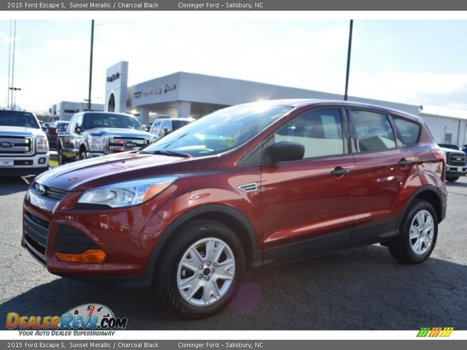 2015 Ford Escape S Sunset Metallic / Charcoal Black Photo #3