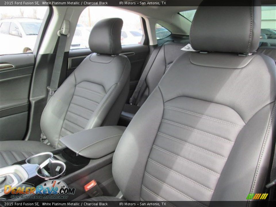 2015 Ford Fusion SE White Platinum Metallic / Charcoal Black Photo #20