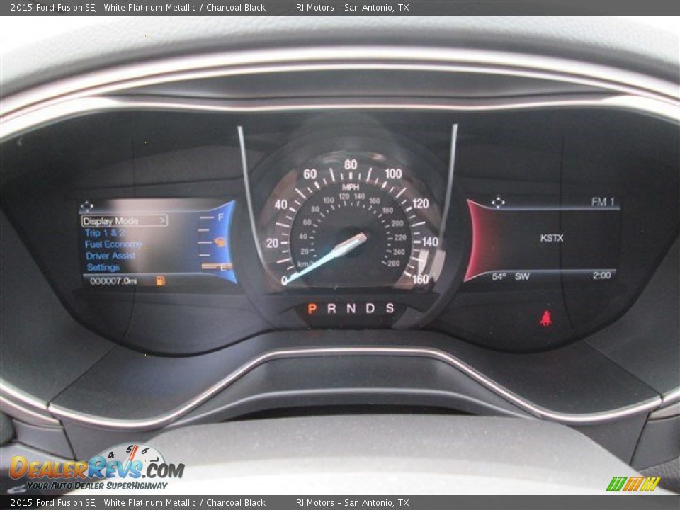 2015 Ford Fusion SE White Platinum Metallic / Charcoal Black Photo #30