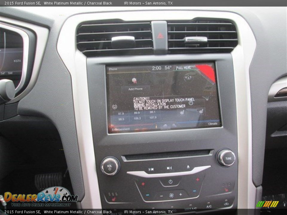 2015 Ford Fusion SE White Platinum Metallic / Charcoal Black Photo #31
