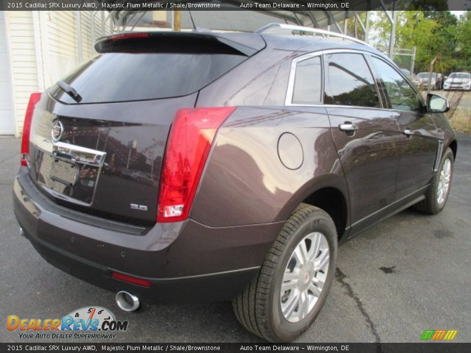 2015 Cadillac SRX Luxury AWD Majestic Plum Metallic / Shale/Brownstone Photo #3