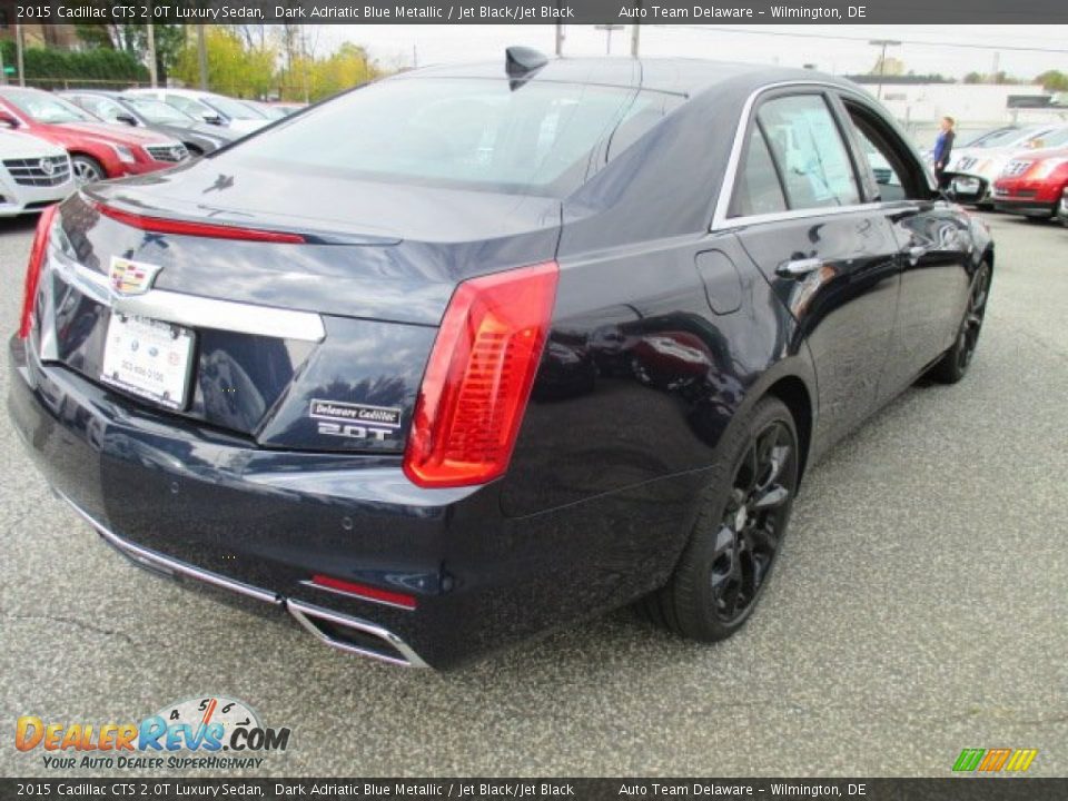 2015 Cadillac CTS 2.0T Luxury Sedan Dark Adriatic Blue Metallic / Jet Black/Jet Black Photo #3