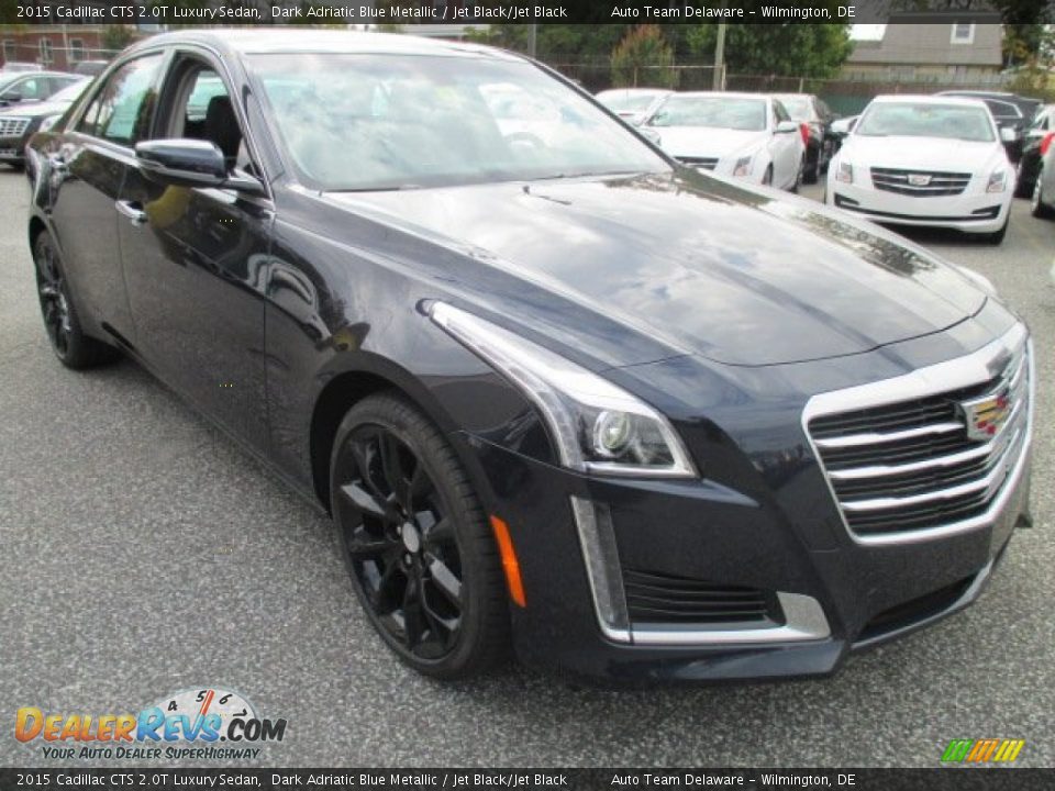 2015 Cadillac CTS 2.0T Luxury Sedan Dark Adriatic Blue Metallic / Jet Black/Jet Black Photo #4