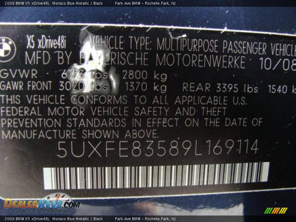 2009 BMW X5 xDrive48i Monaco Blue Metallic / Black Photo #27