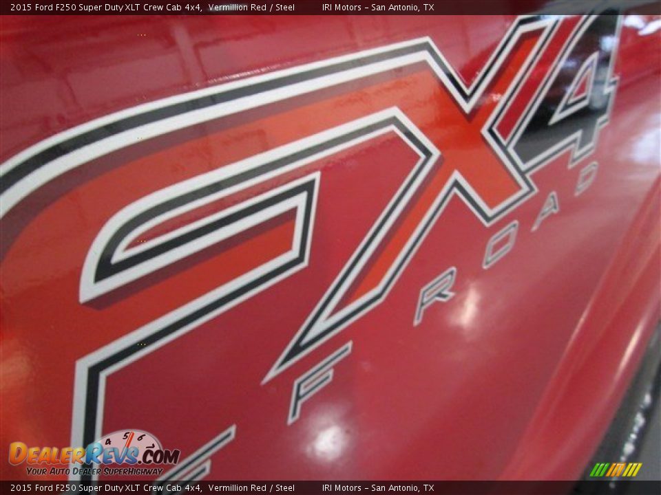 2015 Ford F250 Super Duty XLT Crew Cab 4x4 Vermillion Red / Steel Photo #8