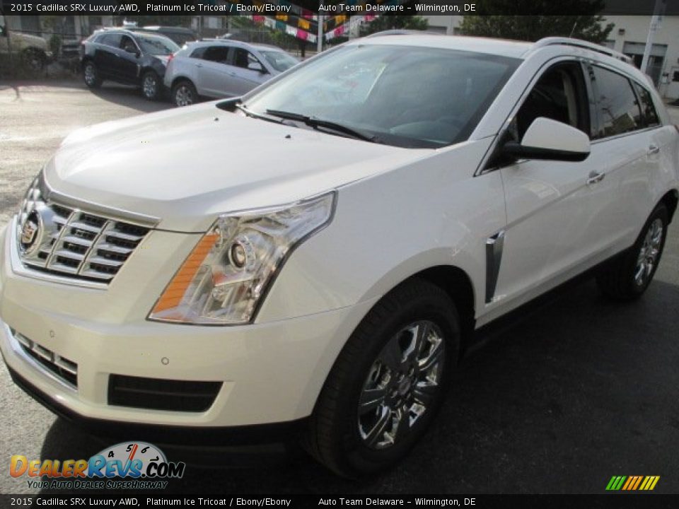 2015 Cadillac SRX Luxury AWD Platinum Ice Tricoat / Ebony/Ebony Photo #1