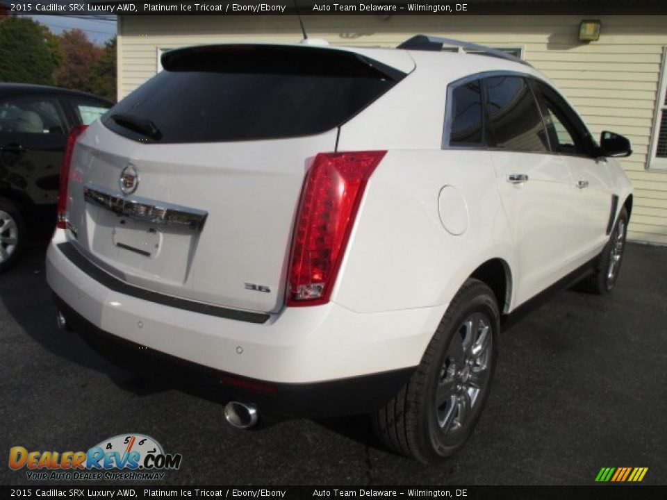 2015 Cadillac SRX Luxury AWD Platinum Ice Tricoat / Ebony/Ebony Photo #3
