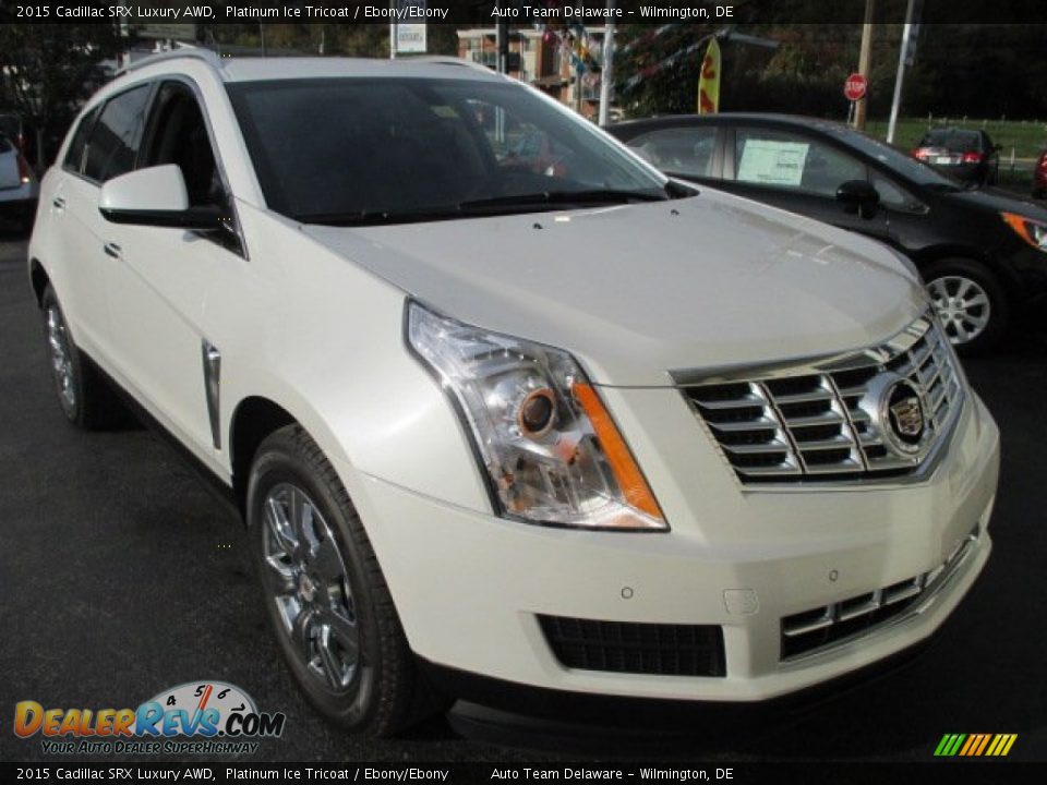 2015 Cadillac SRX Luxury AWD Platinum Ice Tricoat / Ebony/Ebony Photo #4