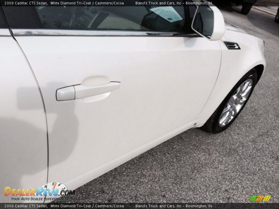 2009 Cadillac CTS Sedan White Diamond Tri-Coat / Cashmere/Cocoa Photo #36