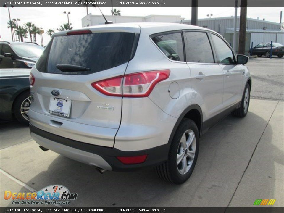 2015 Ford Escape SE Ingot Silver Metallic / Charcoal Black Photo #8
